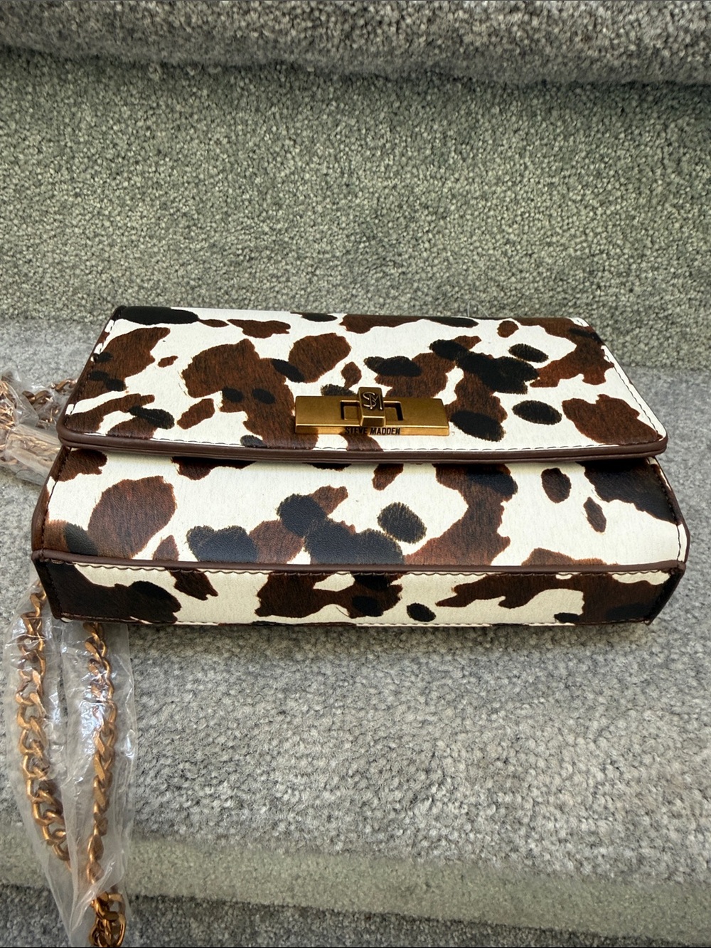 NWT Steve Madden Cowhide-Print Crossbody Bag - Picture 9 of 16
